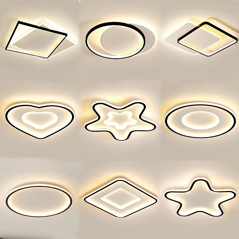 Minimalist Nordic Double Layered Triangle Indoor Led Ceiling Lights Bedroom Living Room Decoration Modern LED Ceiling Lamps