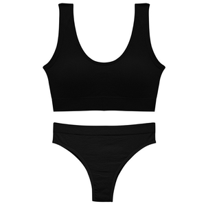 Ensemble de Lingerie de Style nouveau 2021, soutien-gorge en coton et culotte taille haute, Top tubulaire - Product Image 4