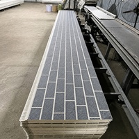 Panneau d'isolation en polyuréthane pour maison préfabriquée, en acier Galvalume gaufré, avec mousse PU, pour mur extérieur d'entrepôt