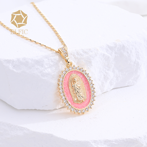 เครื่องประดับศาสนาคริสต์ขายส่งจากเอลฟิก  จี้ทองแดงชุบทอง 14k สำหรับผู้ศรัทธาชาวคริสต์ - Product Image 4