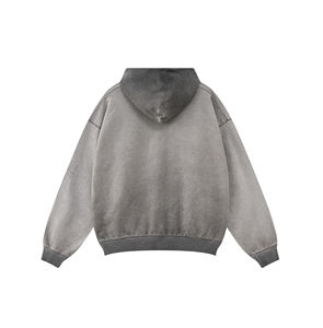 Sudadera con capucha unisex de alta calidad Otoño e invierno Estampado suelto Sudadera con capucha lavada pesada de gran tamaño - Product Image 3