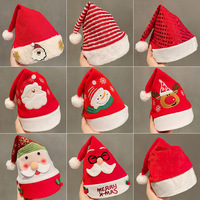 Chapeau de Père Noël rouge à paillettes avec bordure en peluche blanche et pompon, motif à carreaux, pour femme, costume de fête de Noël, logo personnalisé, vente en gros