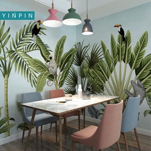Sud-est asiatico foresta pluviale <span class=keywords><strong>tropicale</strong></span> disegni <span class=keywords><strong>carta</strong></span> da <span class=keywords><strong>parati</strong></span> personalizzata murale 3D per la decorazione domestica - Product Image 1