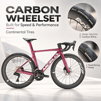 Vélo de course entièrement en carbone avec DURA-ACE Di2 24 vitesses et freins à disque hydrauliques pour le cyclisme sur route longue distance