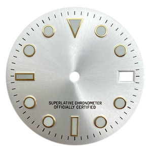 Pièces de boîtier de montre nh35 personnalisées bleu rouge noir blanc marqueur d'heure lumineux cadran de montre Sunburst rlx - Product Image 1