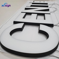 Panneau d'enseigne en acrylique 3D personnalisé, enseigne de restaurant, enseigne commerciale personnalisable à double éclairage, télécommande, rétroéclairage pour la maison ou le bureau
