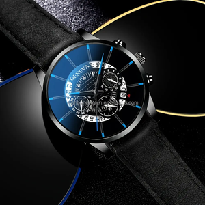 Precio de fábrica caliente de alta calidad hombres guapos cinturón de fósforo hombres negros viaje de negocios reloj de cuarzo con pulsera hombres reloj conjunto regalo - Product Image 4