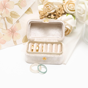 Custom Jewelry Packaging Box Travel Velvet Divider Jewelry Storage Box Velvet Portable <b>Ring</b> <b>Boxes</b> - Product Image 4