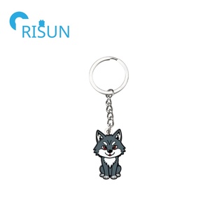<span class=keywords><strong>Porte</strong></span>-clés en métal 3D Tête de Loup, Personnalisé, Émail Souple et Dur, Animal Sauvage des Montagnes, Loup Gris Hurlant, Vente en Gros - Product Image 6