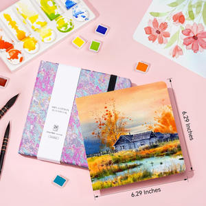 XinyiArt 300gsm sans acide 24 feuilles presse à froid artiste toile couverture <span class=keywords><strong>voyage</strong></span> manuel Journal <span class=keywords><strong>aquarelle</strong></span> Pad pour <span class=keywords><strong>dessin</strong></span> croquis - Product Image 5