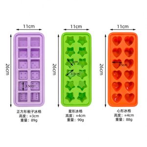 เครื่องทำไอศกรีมรักษ์โลก 12 ช่อง รูปทรงลูกเต๋า ซิลิโคนทรงสี่เหลี่ยม ปลอดภัยสำหรับเครื่องล้างจาน แม่พิมพ์ทำขนม ช็อกโกแลต - Product Image 3