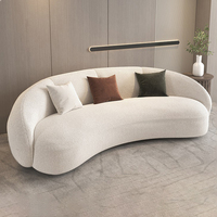 Canapés uniques en forme d'arc pour la maison, style crème, ensemble de canapés pour salon, style minimaliste, canapés nuage, canapé moderne doux populaire