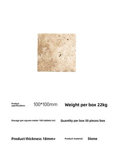 Beige kalksteenpanelen, blokken, bulk, gespleten, getrommelde, bestrating, buitensteen, zwembad, moderne villa - Product Image 3