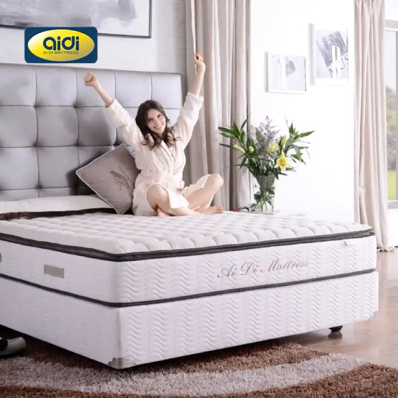 AIDI Fireproof UK Standard pocket spring Beds mattress gel infused memory foam matress spring mattress