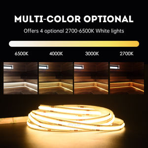 Tira de LED COB de Alta Eficiencia, 480 LED/M, 3000K 4500K 6500K, Monocolor, 12V 24V, Tira de Luz COB Flexible, Luz Uniforme para Escaleras - Product Image 5