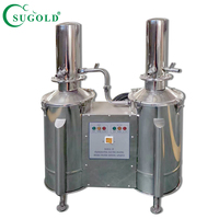 Double distillateur d'eau électrique en acier inoxydable pour laboratoire médical