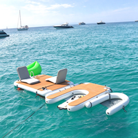 Plateforme flottante gonflable pour bateaux pneumatiques, quai gonflable pour sports nautiques Sea Bob, zone sécurisée pour le stockage des Sea Bob