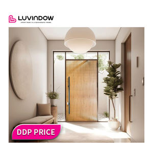 וילה מפוארת עץ מלא מודרני מנעול דלת חכם עם קישוט מעוטרת לכניסה הראשית - Product Image 2