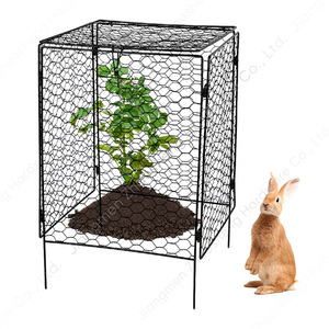 กรงป้องกันพืชโลหะ 34x32.5x52 ซม. รูปทรงสี่เหลี่ยม สำหรับคลุมสวน ป้องกันกระต่าย กระรอก นก และศัตรูพืช - Product Image 1