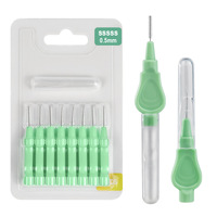 Brosses interdentaires professionnelles multicolores en silicone pour le nettoyage interdentaire, outils de nettoyage interdentaire en caoutchouc souple