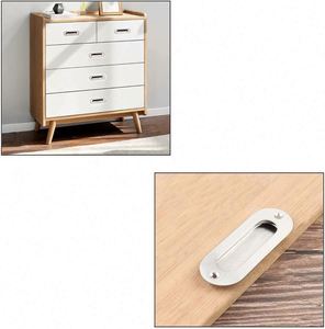 WEKIS Modern Round Recessed Sliding <b>Door</b> <b>Handle</b> Flush Kitchen Furniture Drawer <b>Pulls</b> Cabinet Hardware for Apartment Use - Product Image 5