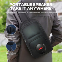 Haut-parleur sac à dos avec prise en charge USB 5.0/TF/AUX/MIC, éclairage LED RGB, utilisation extérieure, double mode pour téléphone portable et ordinateur