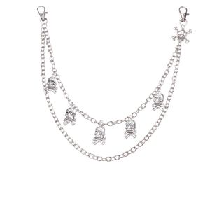 Double Skull <b>Trouser</b> <b>Chain</b> Zinc Alloy Hip Hop Waist <b>Chain</b> Halloween Punk Metal Decorative Pants <b>Chain</b> Multi Layered - Product Image 5