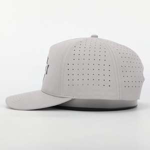 Vietnam quantité minimale de commande bas casquette de camionneur personnalisé Oem personnalisé 5 panneau Patch Logo casquette de baseball trou découpé au laser étanche sport golf chapeau - Product Image 6