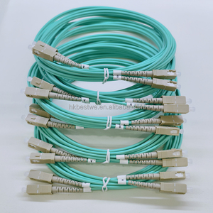 Cable de Fibra Óptica de Alta Velocidad 10G Multimodo OM3 G.652D Dúplex Aqua LSZH, Conector SC/UPC a SC/UPC - Product Image 2