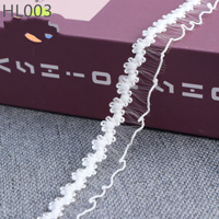 Vente en gros du fabricant, Meilleure vente : Bordure de dentelle brodée de 3CM-5CM, Dentelle Cluny à œillets, en stock, Tissu soluble dans l'eau