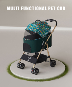 Prix d'usine Vente en gros Voiture de luxe <span class=keywords><strong>pour</strong></span> animaux de compagnie personnalisée et facile à plier <span class=keywords><strong>Poussette</strong></span> <span class=keywords><strong>pour</strong></span> animaux de compagnie à quatre roues pas cher - Product Image 5