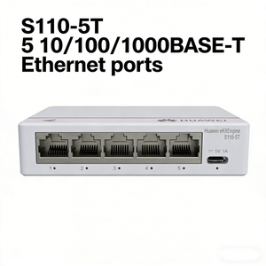HUA WEI S110-5T 5 พอร์ตอีเธอร์เน็ต 10/100/1000BASE-T พร้อมรองรับ VLAN โครงสร้าง 2 ชั้น สำหรับธุรกิจขนาดเล็ก - Product Image 1