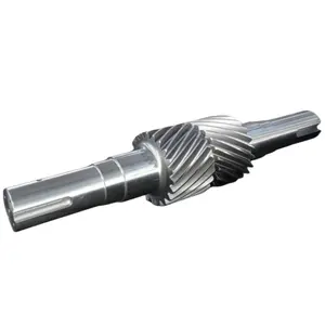 Large Diameter Forging Steel Transmission Shaft Casting Double Helical Herringbone Bull Gear Shaft