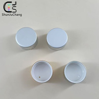 Capsules à vis électro-aluminium aluminium-plastique 20/24/28 filetages, finition brillante/mate, pour flacons cosmétiques rechargeables, doré/argenté