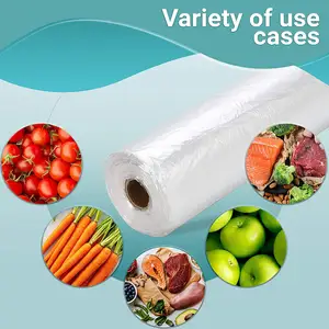 Sac d'emballage alimentaire Transparent, poly sacs plats en plastique, sur rouleau, sachets transparents pour le stockage des aliments, des Fruits, des légumes, du pain