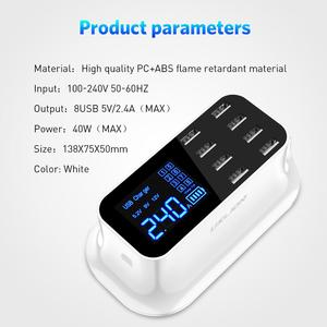 Electric 8-Port Fast Charging <b>for</b> Wireless Mobile Phone Adapter with LED Display Universal <b>for</b> - Product Image 2
