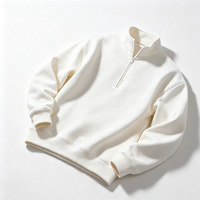 Sweat-shirt personnalisé à col zippé, molleton épais en coton, imprimé hiver, col montant, OEM ODM, marque privée, pour homme