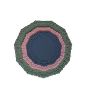 Lot de 3 dessous-de-plat carrés modernes en silicone écologique, petits dessous-de-verre à motif gaufré, isolation thermique, pour la maison et la mode