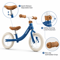 Vélo d'équilibre pour enfants à prix d'usine en gros, léger en acier au carbone, trottinette d'équilibre pour enfants, personnalisable OEM ODM pour les vendeurs en ligne
