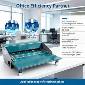 Machine à plier électrique de bureau Cg8600, alimentation manuelle 480 mm, 1000 feuilles/heure, pour le traitement de pliage post-presse de livres et de couvertures de menus - Product Image 2