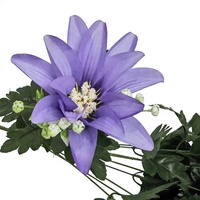 F0005/10:  Bunga Dahlia Buatan Berkualitas Tinggi dengan 10 Kepala, Tinggi 20 Inci, Bunga Palsu untuk Dekorasi Pernikahan, Hotel, dan Rumah