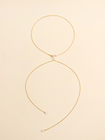 Chaîne de corps tendance unisexe en plaqué or avec perles style punk pour femme, idéale pour les fêtes