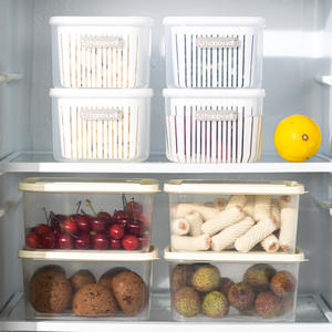 กล่องเก็บอาหารแบบซ้อนได้ Happywal รูปทรงสี่เหลี่ยมผืนผ้า ฝาแบบหนีบ สำหรับเก็บหัวหอม ขิง กระเทียม และเครื่องปรุงรส - Product Image 1