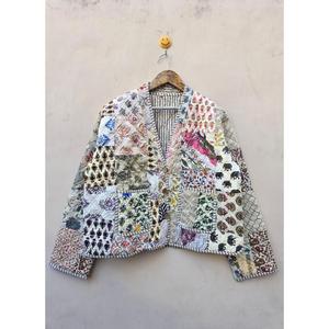 Abrigo de invierno elegante para mujer, Chaqueta corta de tela TNT bordada Suzani desmontable con relleno de algodón estampado acolchado sólido - Product Image 1