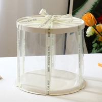 Boîte cadeau de luxe, qualité alimentaire, mariage, anniversaire, fête, boîtes rondes transparentes pour gâteaux et biscuits