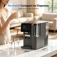Distributeur d'eau 3-en-1 avec filtre et machine à glaçons pour comptoir, purificateur d'eau chaude et froide instantanée pour cuisine