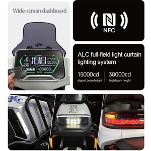 Moto sportive puissante à gros pneus, 60V 2000W 60Ah, longue portée 150km, phare LED, moto électrique pour adultes - Product Image 4