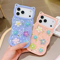 Accessoires pour étui de téléphone portable en gros Tpu Soft Cat Ears 3D Flower Cover pour Redmi Note 14 Pro 14C 15C