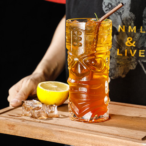 Ly Thủy Tinh Không Chì 420Ml Totems Grimace Hawaii Sáng Tạo Ly Tiki Ly Cocktail Quán Bar Tiki - Product Image 3
