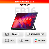Monitor Portabel 16 Inci 2.5k 144Hz QHD USB-C Layar Eksternal untuk Laptop, Ponsel, PS5, Switch, Perjalanan, Gaming, dan Kerja